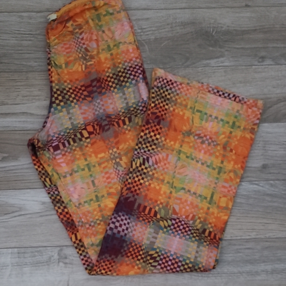 Paloma Wool Multicolor Plaid & Checker Print Wide-Leg Pants